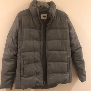 Gray puffy jacket